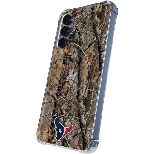 NFL Houston Texans Realtree AP Camo Galaxy A35 5G Clear Case